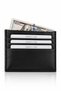 Men's Vegan Leather Card Holder Wallet with 6 Card Slots and a Cash Compartment, Slim, Black - 6