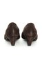 Genuine Suede Leather Brown Women's Heeled Shoes - Z576 - 4