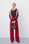 Women's High-Waisted Jeans Palazzo Pants - 4