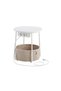 Side table with socket Vasagle White 45x45x50 cm