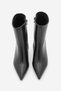 Women's Pointed Toe, Seam Detail, Calf-Height, Classic Stiletto Heel Boots, Tepon, Black, S - 5