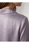 ALFATEKS Women's Satin Shirt, Long-Sleeved, Drapey, Relaxed Fit, Classic Collar, Button-Down - 3