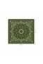 Olive Paisley – Khaki Green Shawl-Patterned Bandana Scarf, 50×50 cm - 4