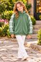 Girls' Plush Jacket with Zip Detail -CARDIGAN– Zipper, Soft-Textured, Ages 5–10