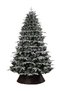 120cm/150cm/180cm/210cm/240cm Flocked Christmas Tree, Snow Covered Artificial Pine, Umbrella-Style Quick Assembly Xmas Decor - 2