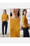 Women's Italian-Style Crew Neck Short-Sleeve Solid-Color Knit Blouse
