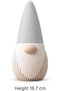 Minimalist Gnome Figurine 18.7 cm, Marble Hat - 2