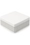 Ribbed Jewelry Box 21 cm with Hinged Lid and Ring Insert, Modern Jewellery Organizer for Dresser