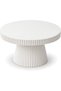 Ribbed Pedestal Tray with Hidden Twist-Lock Compartment 24 cm, White