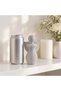 Modern Angel Figurine 13 cm, Ribbed Minimalist Guardian Angel Statue, Light Gray, Light Gray - 4