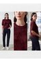 Women's Italian-Style Crew Neck Short-Sleeve Solid-Color Knit Blouse