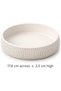 Ribbed Catch-All Bowl 17.6 cm, Round Japandi Decorative Dish for Keys, Jewelry and Trinkets, White - 2