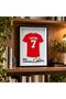 Eric Cantona No. 7 Collectible Jersey Frame, 23 x 15 cm, Red Football Shirt Decor for Desk & Shelf - 3