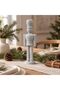 Modern Nutcracker Figurine 21 cm, Ribbed Minimalist Christmas Soldier Statue for Mantel, Marble - 3