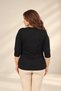 Women's Blouse with Beaded Collar Detail, Stretch Fabric Viscose, Plus Size - 4