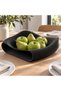 Modern Decorative Bowl 25 cm, Sculptural Wavy Centrepiece for Dining Table, Black - 2