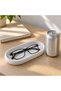 Eyeglasses Tray, Oval Sunglasses and Glasses Holder Dish with Textured Non-Slip Base, White - 3