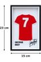 George Best No. 7 Collectible Jersey Frame, 23 x 15 cm, Red Football Shirt Decor for Desk & Shelf - 6