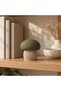 Mushroom Trinket Box 7 cm, Ribbed Decorative Container with Screw-On Lid for Rings, Olive Beige - 4