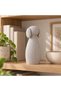 Minimalist Dog Figurine 12.6 cm, Ribbed Modern Statue with Floppy Ears, Home Decor ) - 2