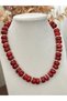 Cylinder-shaped beaded necklace—trendy necklace