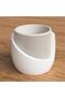 Ribbed Planter with Drip Base 16.5 cm, 12 cm Opening, Taupe & White, Taupe White - 6