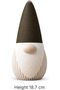 Minimalist Gnome Figurine 18.7 cm, Dark Brown Hat, Dark Brown - 2