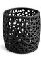 Organic Lattice Pen Holder, Modern Sculptural Desk Organizer Cup for Pens, Pencils, Black