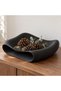 Modern Decorative Bowl 25 cm, Sculptural Wavy Centrepiece for Dining Table, Black - 3