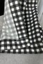 Kitchen Drapery Curtain, Closely Pleated, 1/3 Gingham Pattern, Ruffled, Rustic Short Drapery Curtain, Panama Linen (Duck) - 4