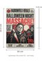 Horror Newspaper Wall Art, Masked Stalker, 3D Printed Retro Front Page Plaque for Horror Fan Room - 6
