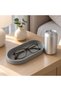 Eyeglasses Tray, Oval Sunglasses and Glasses Holder Dish with Textured Non-Slip Base, Gray - 2