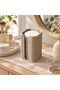 Ribbed Cotton Pad Holder, Modern Bathroom Vanity Organizer for Makeup Remover Pads up to 6 cm, Beige - 4