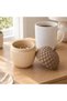 Ribbed Acorn Trinket Box 12 cm with Textured Screw Lid, Beige & Taupe, Beige Taupe - 3