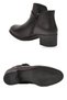 Black Genuine Leather Stylish and Comfortable Women's Zip-Up Boots with Buckle Detail 24116-1 - 5