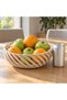 Spiral Lattice Decorative Bowl, 23 cm Modern Geometric Centerpiece for Dining Table, Beige - 2