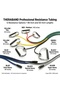 Professional Resistance Tubing with Hard PVC Handles, Latex Exercise Tube for Strength Training, Stretching, Flexibility and Rehabilitation, 48 or 50 Inch, Multiple Resistance Levels