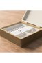 Ribbed Jewelry Box 21 cm with Hinged Lid and Ring Insert, Modern Jewellery Organizer for Dresser - 6