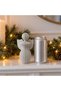 Modern Angel Figurine 13 cm, Ribbed Minimalist Guardian Angel Statue, Sympathy and Remembrance Gift - 3