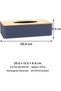 Woven Texture Tissue Box with Slotted Lift-Off Lid, Soft Packs and Slim Boxes, Blue/Gold, Blue Gold - 3