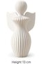 Modern Angel Figurine 13 cm, Ribbed Minimalist Guardian Angel Statue, Sympathy and Remembrance Gift - 2