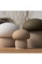 Mushroom Trinket Box 7 cm, Ribbed Decorative Container with Screw-On Lid for Rings, Olive Beige - 8