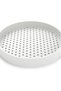 Round EDC Valet Tray with Flexible Cushion Mesh Floor, Entryway Bedside Organiser, 17.7 cm, White