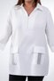 Women's Plus-Size Pocketed, Rhinestone-Embellished, Zippered-Front Shirt - 2