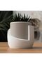 Ribbed Planter with Drip Base 16.5 cm, 12 cm Opening, Taupe & White, Taupe White - 5