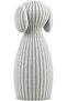 Minimalist Dog Figurine 12.6 cm, Ribbed Modern Statue with Floppy Ears, Home Decor )