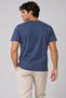 Men's 100% Cotton Crew Neck Regular Fit Basic T-Shirt, Indigo - 4
