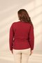 Women's Long-Sleeve Stretch Viscose Blouse with Embroidered Sequins and Floral Motifs, Plus Size - 4
