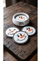 Snowman-Themed Coaster Set – 3D-Printed Decorative Coasters - 5