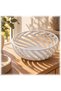 Spiral Lattice Decorative Bowl, 23 cm Modern Geometric Centerpiece for Dining Table, White - 5